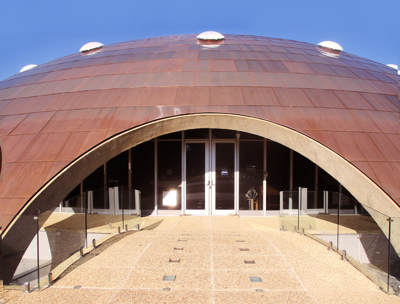 The Shine dome with a shiny new copper roof.